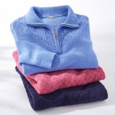 Pull à col montant zippé
