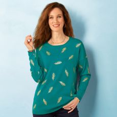Pull à motifs dorés