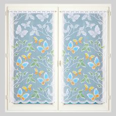 Paire de rideaux papillons