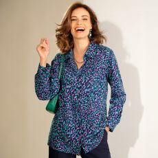 Chemisier en maille imprimé