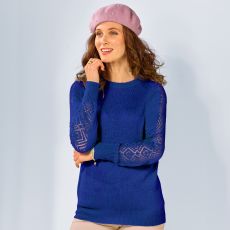 Pull manches ajourées