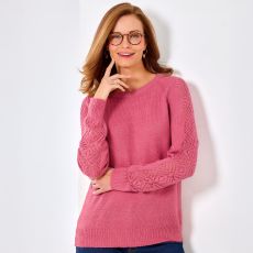 Pull manches ajourées