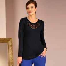 Tee-shirt encolure fantaisie