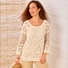 Pull effet crochet