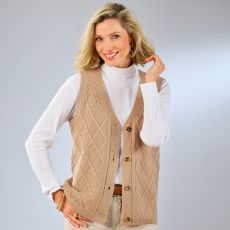 Gilet torsadé sans manches