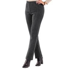 Pantalon rayé maille côtelée