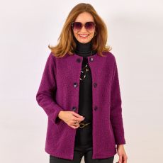 Veste en maille bouclette