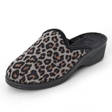 Mules en velours imprimé