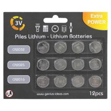 Pile bouton lithium x 12