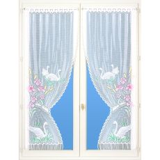 Rideau motif cygnes x2