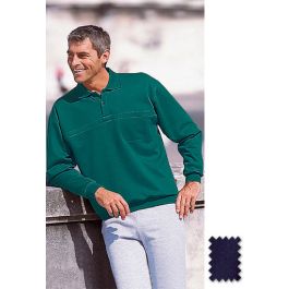 Sweat en molleton, col polo