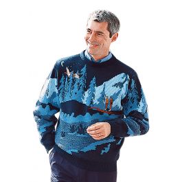 Pull brodé jacquard
