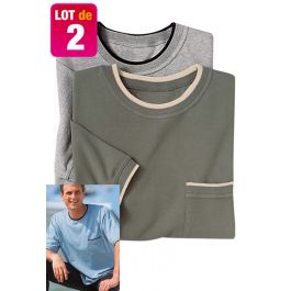 Tee-shirt en maille piquée x2