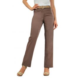 Pantalon twill poche brodée