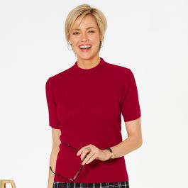 Pull en maille côtelée