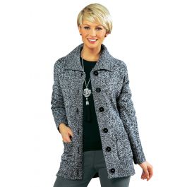 Cardigan en maille moulinée