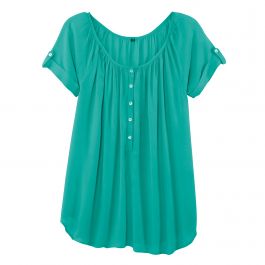 Blouse unie manches courtes