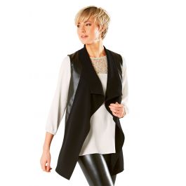 Veste bi-matière sans manches