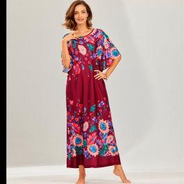 Robe d'hôtesse fluide imprimée