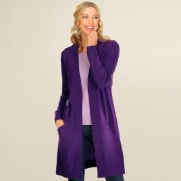 Cardigan extra-long en maille