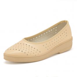 Ballerines souple cuir perforé