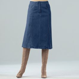 Jupe à panneaux en denim