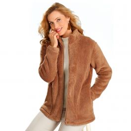 Veste zippée en sherpa