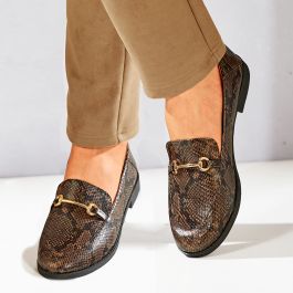 Mocassins effet matières