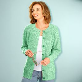 Cardigan en maille anglaise