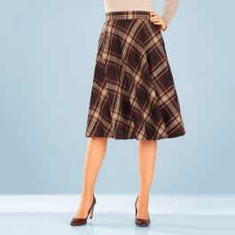Jupe ample tissu écossais