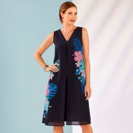 Robe en voile motifs fleurs