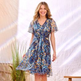 Robe imprimée en dentelle