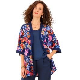 Veste kimono imprimé floral