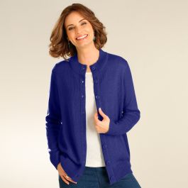 Cardigan uni boutonné