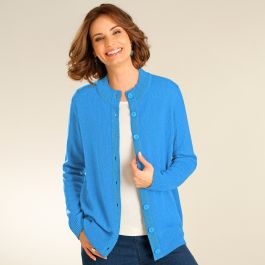 Cardigan uni boutonné