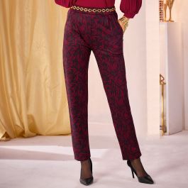 Pantalon imprimé en maille