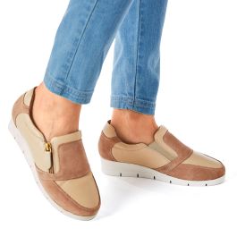 Derbies compensés en cuir