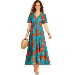 Robe longue imprimée