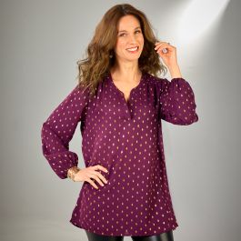 Tunique à motifs dorés