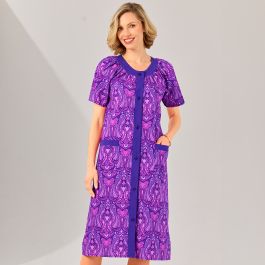 Robe-tablier à fleurs