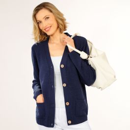Gilet en maille point de riz