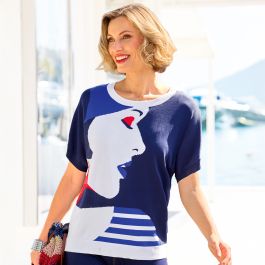 Pull à motif jacquard