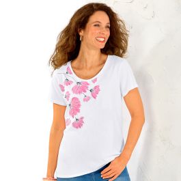 Tee-shirt à motif fleurs