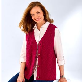 Gilet torsadé sans manches