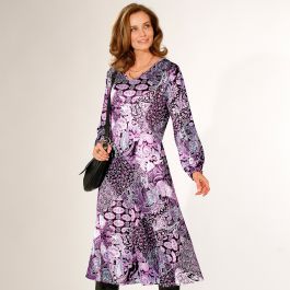 Robe en maille imprimée