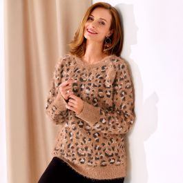 Pull imprimé léopard