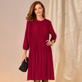 Robe en voile plissé