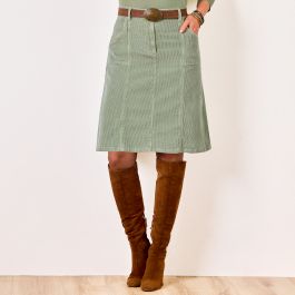 Jupe en velours côtelé