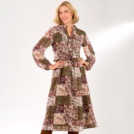Robe en voile imprimé