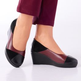 Ballerines compensées en cuir